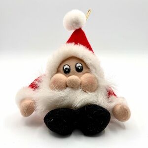 Vintage Santa Claus Gnome Plush Doll with Red Hat - Christmas Ornament
